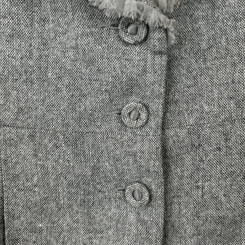 WHBM Suit Skirt Womens 6 8 Tweed 3 Button Gray Office Career Professional Read